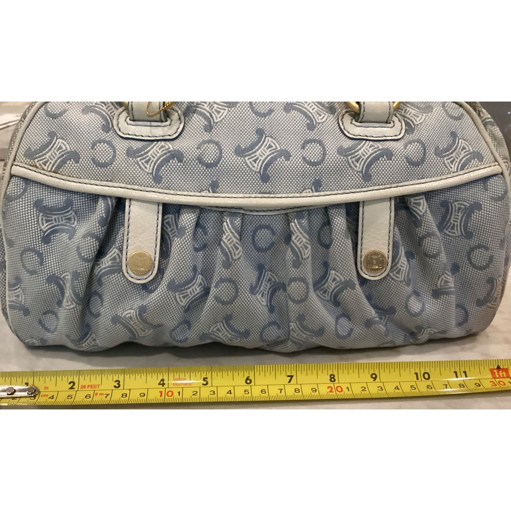 Celine Macadam Boston Bag‎ Satchel Handbag Designer Purse Small